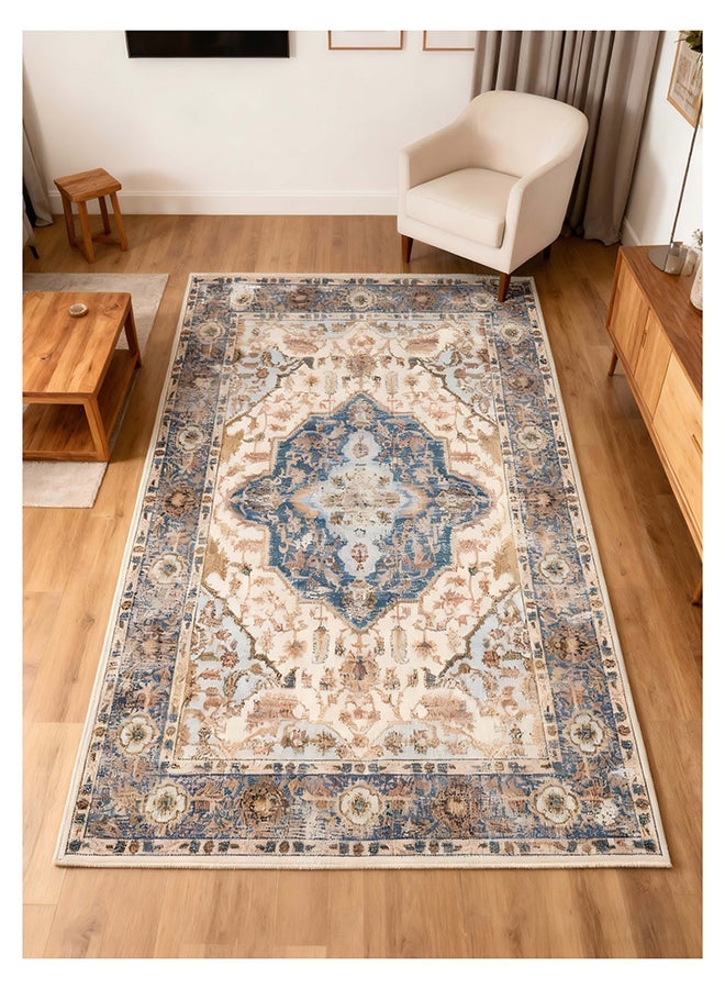 Noon East Carpet Rug Anti-Slip-  Size- 91 x 153 cm - 3x5 ft | Royal Heritage Design | Color- Olive Green| Ideal as Carpets for Living room, Bedroom, Office, Entry hallways, Foyers or balcony - Image 5